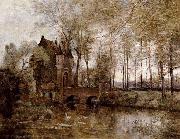 Jean-Baptiste Camille Corot Chateau de Wagnonville par Jean-Baptiste Corot painting